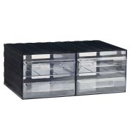 Bloc-tiroirs Modèle 56,2x39x22,8 Nb de tiroirs: 4 Transparent