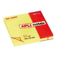 Bloc 100 feuilles de notes repositionnables 75x75mm jaune