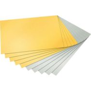 Bloc 10 feuilles carton 21x29.7 cm 300g 5 or 5 argent