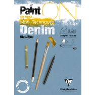 Bloc 15 feuilles PaintON Denim 250g - Clairefontaine
