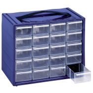 Bloc 20 Tiroirs Bleu Dim Lxhxp 290X225X148 mm