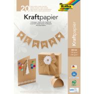 Bloc 20 feuilles kraft brun 21x29.7 cm 120g et 230g