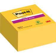 Bloc 350 feuilles 76x76 mm jaune Super Sticky