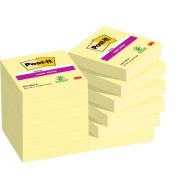Bloc 90 feuilles 47.6x47.6 mm jaune Super Sticky (Lot de 12)