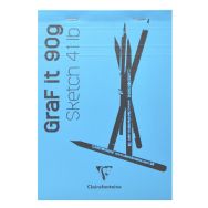 Bloc GraF'iT 90g bleu ciel - Clairefontaine