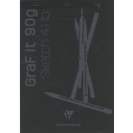 Bloc GraF'iT 90g noir - Clairefontaine
