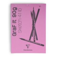 Bloc GraF'iT 90g rose - Clairefontaine