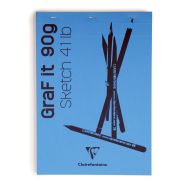 Bloc GraF'iT  A6 80 feuilles 90g Bleu royal n°78 O