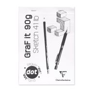 Bloc GraF'iT DOT 90g 160 pages couverture blanche - Clairefontaine