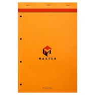 Bloc Master Orange agrafé 80F 80g A4+ détachable perfo 4 trous Q.5x5