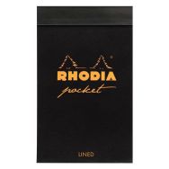Bloc Pocket noir 7,5x12 cm 40 feuillets ligné 80g