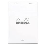 Bloc agrafé blanc ligné + marge - Rhodia
