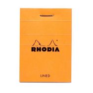 Bloc agrafé orange ligné 80 feuillets - Rhodia