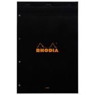 Bloc agrafé perforation 4 trous ligné + marge - Rhodia