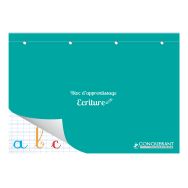 Bloc d'apprentissage de l'écriture 21x29.7 cm perforé 160 pages 90g réglure double ligne 3mm