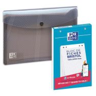 Bloc fiche Bristol 125x200 30 feuilles Q5 blanc+1 chemise A5