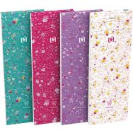 Bloc shopping flowers agrafé 74x210 160 pages 90g ligné 6mm