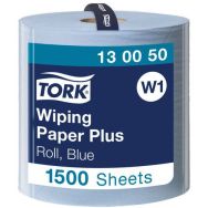 Bobine d'essuyage Tork Basic - 1500 formats Bleu