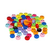 Bocal 450 perles émojis plates dia 9.5mm trou 2mm