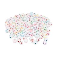 Bocal 750 perles emoticones rondes 7,5 mm trou 1.5mm