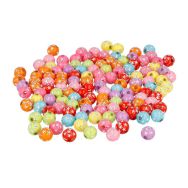 Bocal 750 perles plastique rondes étoiles dia 7,5 trou 1.5