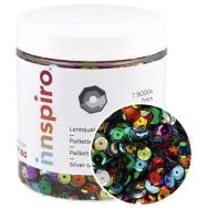 Bocal de 120g de sequins métallisés, couleurs assorties