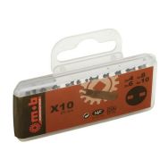Boîte 10 embouts nus 1/4 spanner s4+s6+s8+s10