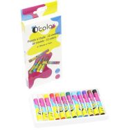 Boite 12 pastels à l'huile Ø 10mm longueur 70mm