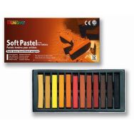 Boîte 12 pastels tendres Mungyo sanguine 66 mm