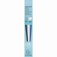 Boite 25 reliures spirales plastique 8mm-Blanc