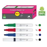 Boite 4 marqueurs effaçables à sec PICHON pointe biseautée