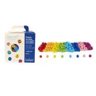 Boite 500 perles alphabet cubiques bois 1 cm