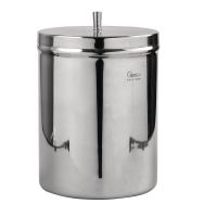 Boite à coton inox diamètre 11 cm hauteur 14 cm