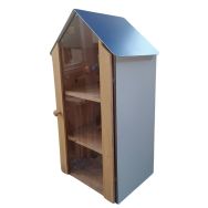 Boite à livres Maison murale traitement au saturateur