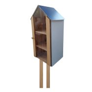Boite à livres Maison sur pieds traitement au saturateur