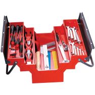 Boîte à outils mécanique 5 cases 50 pièces