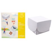 Boîte cadeau à personnaliser - 300 gm² - 8 x 8 x 6 cm - blanc