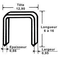 Boite de 5000 agrafes de 6 mm