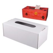 Boite de mouchoirs en carton blanc à décorer (Lot de 10)