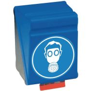 Boîte de rangement bleu Secubox pour maxi masque respiratoire