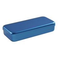 Boite en alumimium rectangulaire 21x10x3cm couvercle couleur Holtex