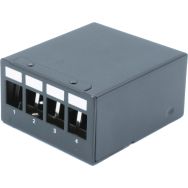 Boîtier 1U 4 ports keystonel - 4 ports