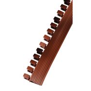 Bordure de sécurité p/ caillebotis caoutchouc L:1490 x l: 600 mm Rouge