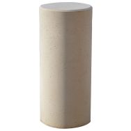 Borne VIBON cylindrique béton - blanc sablé