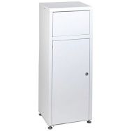 Borne à déchets à trappe basculante acier - 50 L