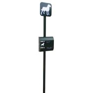 Borne pour sacs de déjection canine double rouleaux alu vert - Manutan Expert