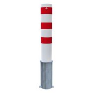 Borne en tube acier amovible sans verrou - Blanc/Rouge