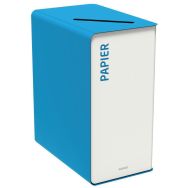 Borne tri 65L Cubatri Papier Blanc/5015 Bleu