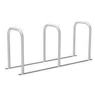 Borne vélos en U reliée - Peinte - 3 places