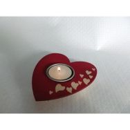 Bougeoir forme cœur avec support bougie